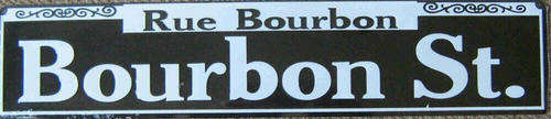 Bourbon street sign. metal sign.                       mt17