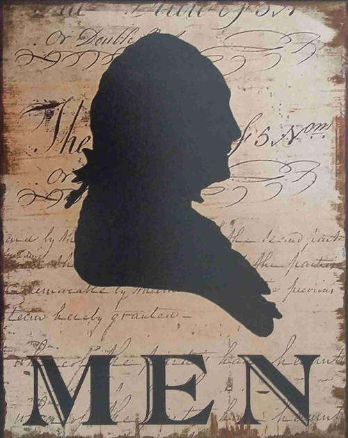 Men .... distressed metal sign                                mt9