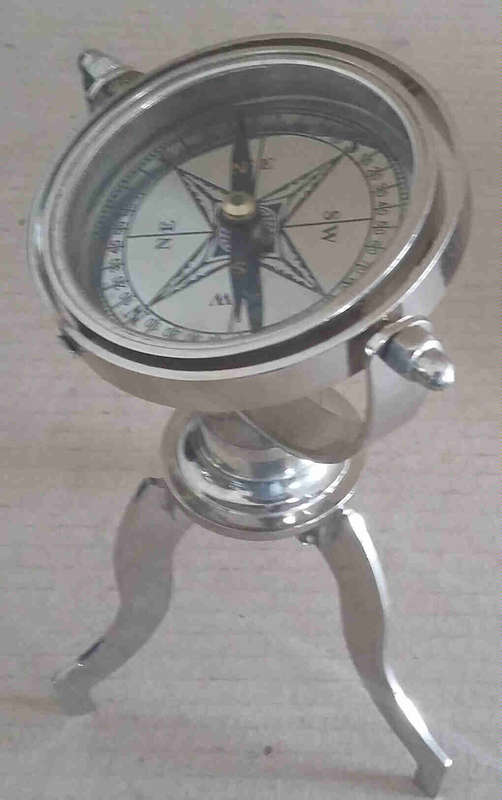 Gimbale Compass Nickel Finish (silver)              nb3