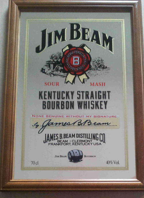 Jim Beam pub mirror                                                      bd4