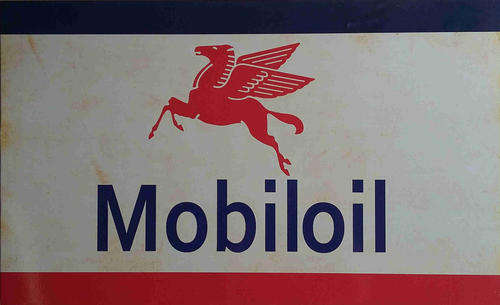 Mobil oil distressed BIG metal sign                                       mt19