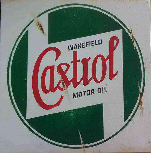 Castrol distressed BIG metal sign                                       mt19