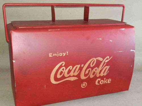 Coca-Cola metal cooler box