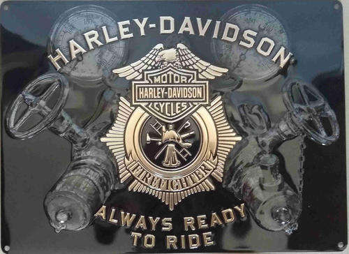 Harley Davidson embossed metal sign                                                        mt24