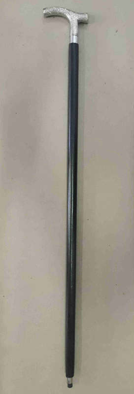 Walking stick. Rosewood with beautiful silver handle and rubber non slip bottom tip bd