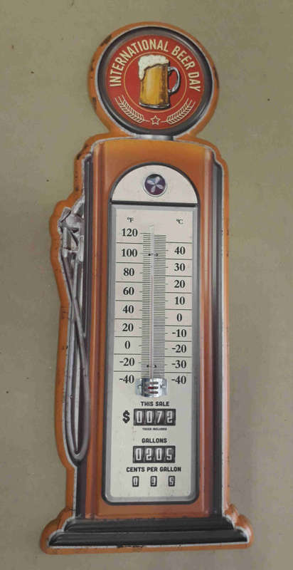 International beer day metal Thermometer