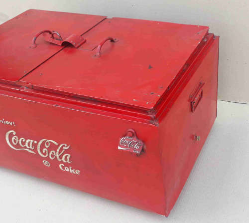 Vintage Double Coca-Cola metal cooler box