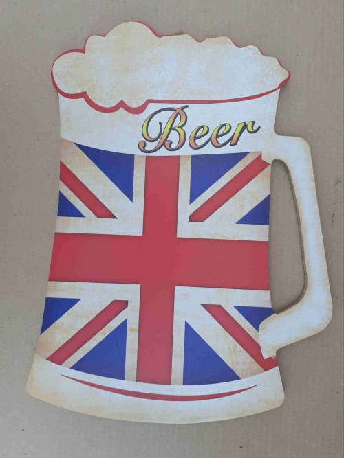 Union Jack beer Wall Plaque.