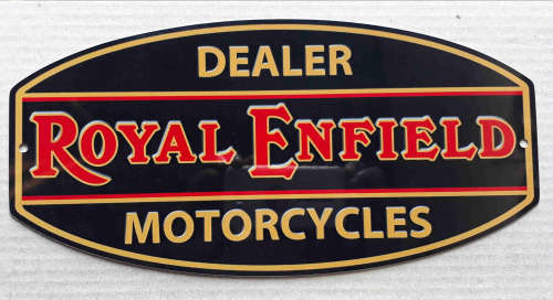 Royal Enfield motorcycles, Aluminium sign From UK.