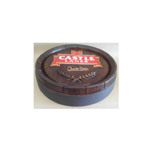Castle Lager barrel end