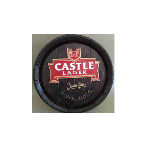 Castle Lager barrel end