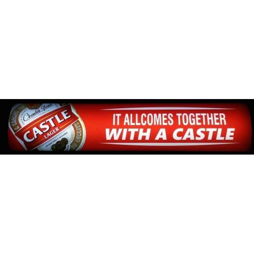 Castle Lager, it all comes with. Pub,bar, man cave,  advert light box . LED.