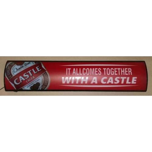 Castle Lager, it all comes with. Pub,bar, man cave,  advert light box . LED.