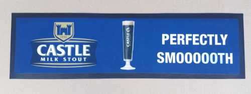 Castle milk stout bar mat, wetstop/ bar runner