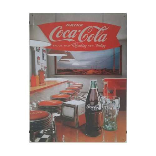 Coca-Cola distressed vintage style metal sign