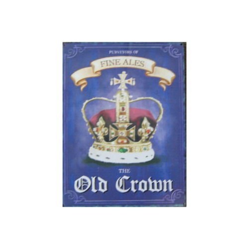 Old crown Imported beer vintage style  metal sign  40cm x 30cm