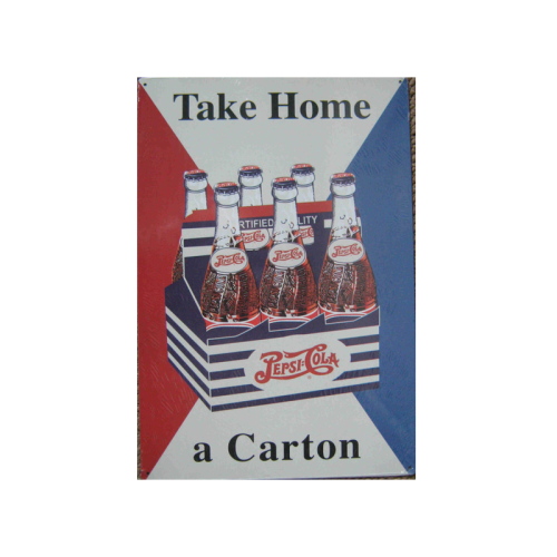 Pepsi-Cola tin sign