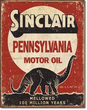 Sinclair - 100 Million Years metal sign