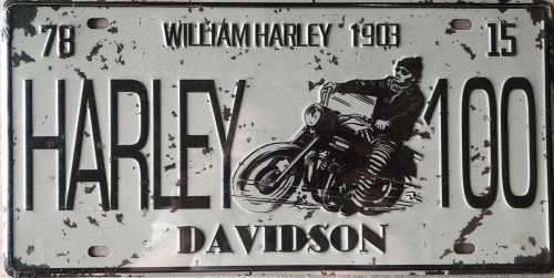 Harley Davidson license plate