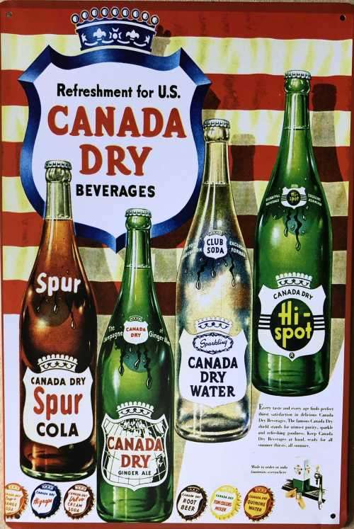 Canada Dry metal sign