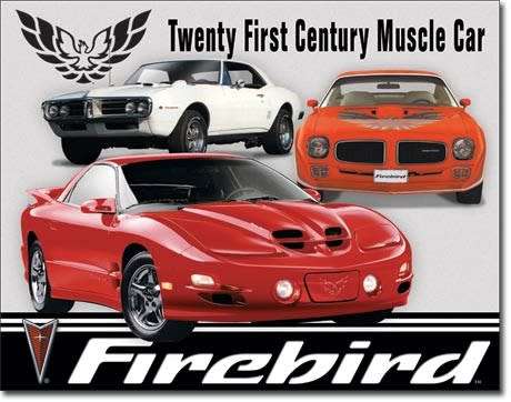 Pontiac Firebird tribute metal sign