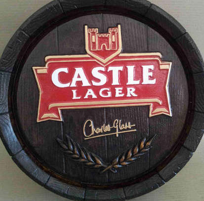 Castle Lager  barrel end