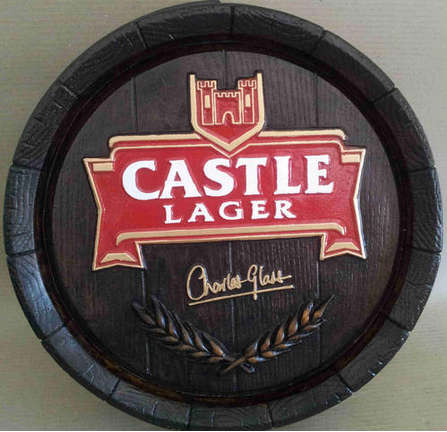 Castle Lager  barrel end