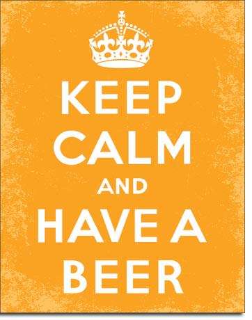 Keep calm and have a beer metal sign