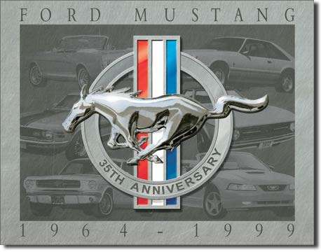 Mustang 35th Anniversary Metal Sign