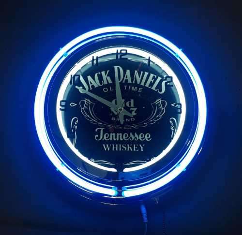 Jack Daniel`s double neon clock. 220V