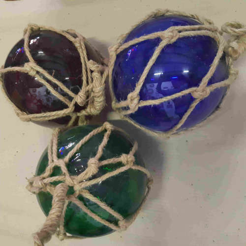 Glass Colored Fishing Net Float-Green-20cm Diameter