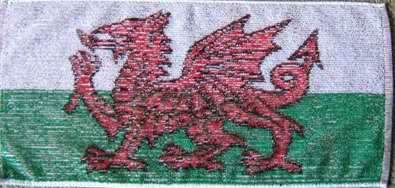 Welsh flag bar towel