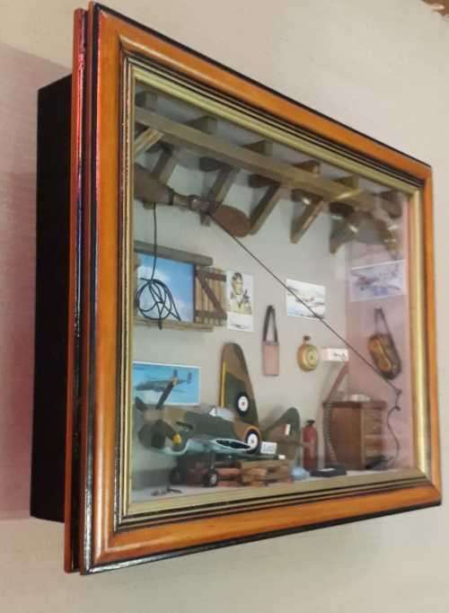 Box frame, airplane workshop.