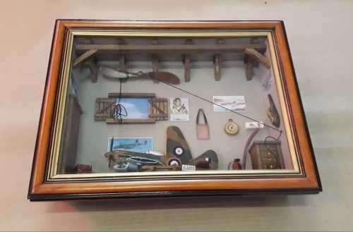Box frame, airplane workshop.