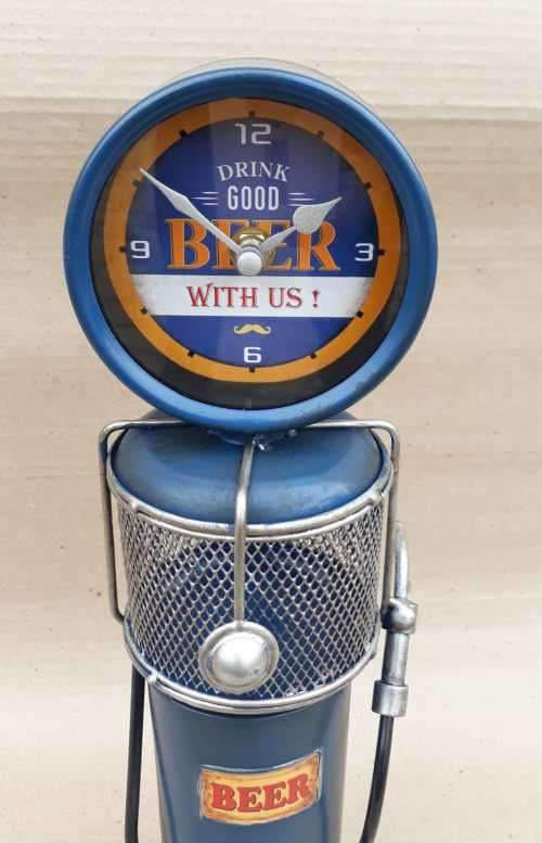 Beer metal fuel pump ,clock and money box.