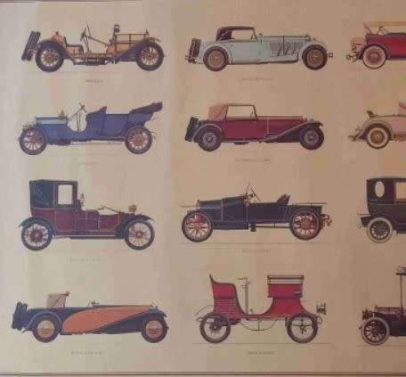 Vintage cars poster