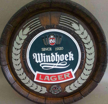 Windhoek Lager  large barrel end  46cm diameter