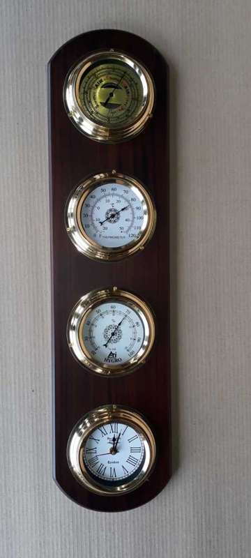 Barometer, hygrometer, thermometer and clock
