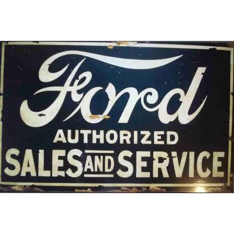 Ford sales and service metal sign