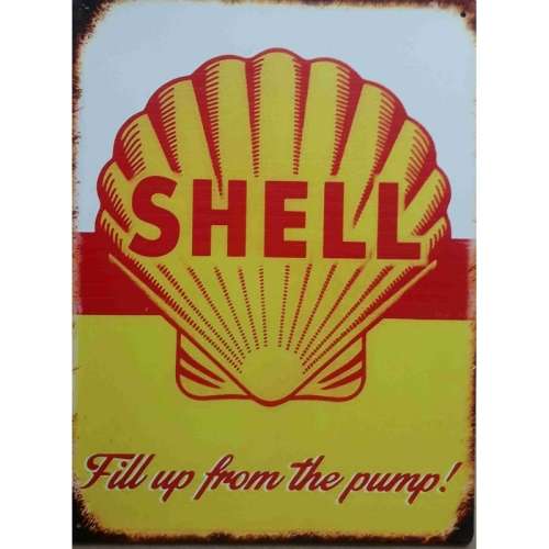 Shell  motor oil garage metal sign.n