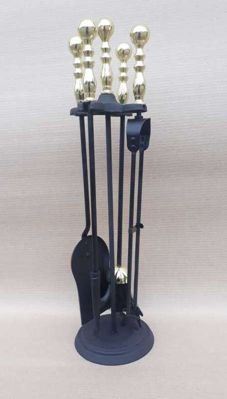 5pcs companion set with brass plated handles