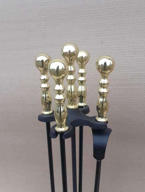 5pcs companion set with brass plated handles