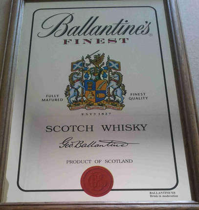 Ballantine's whisky bar mirror