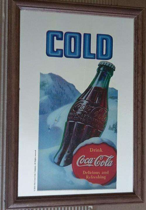 Cold Coca-Cola bar mirror