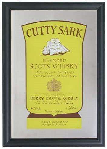 Cutty Sark blended scots whisky bar mirror