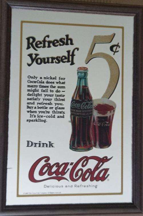 Coca-Cola refresh yourself bar mirror