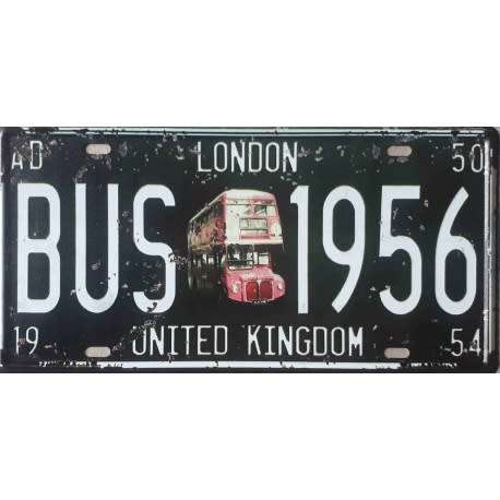 London Bus metal license plate.