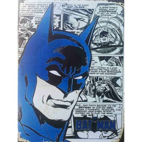 Batman comics metal sign