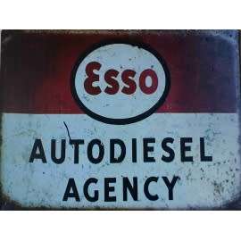 Esso, Auto Diesel Agency metal sign.