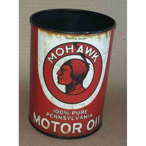 Mohawk motor oil tin.